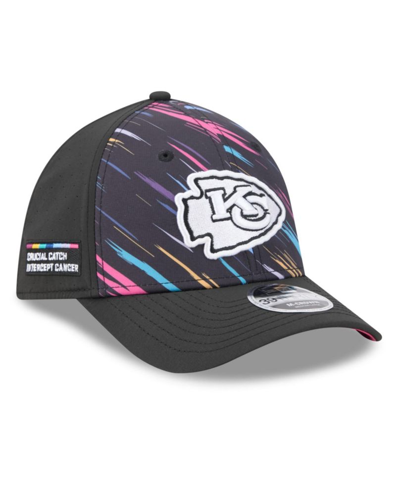 Men's Black Kansas City Chiefs 2026 NFL Cruical Catch 39THIRTY M-Crown Stretch Hat