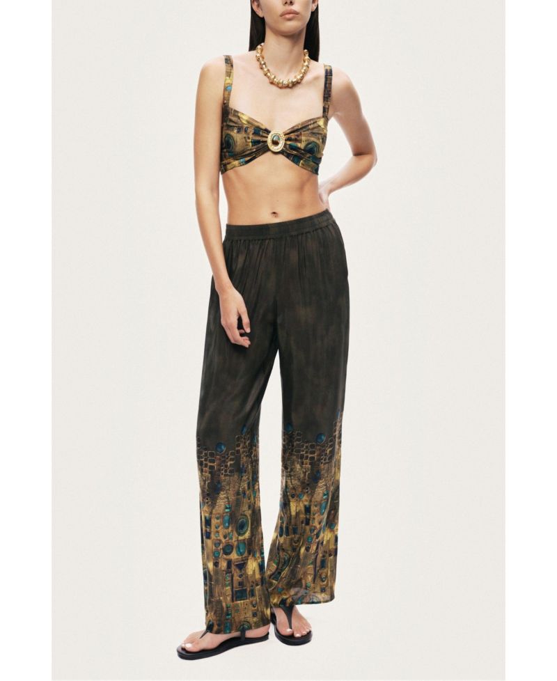 Women's Printed Straight Leg Pants