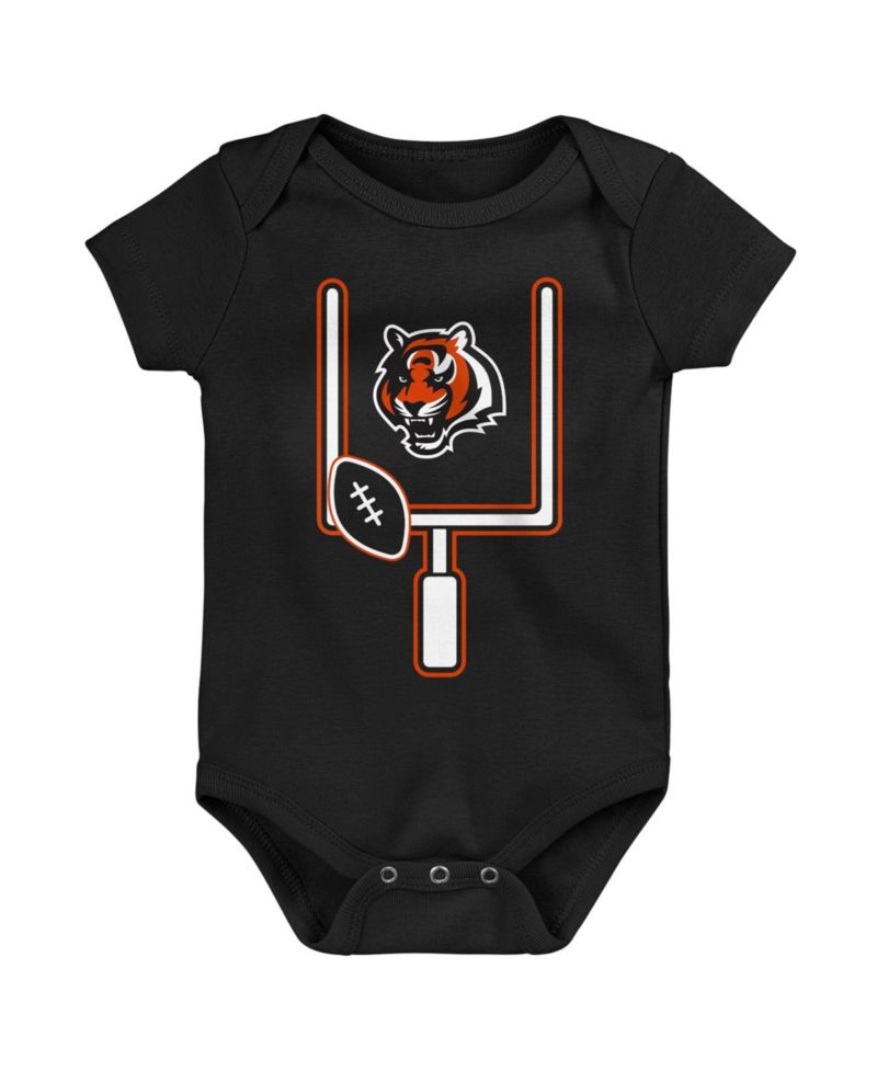 Baby Boys' and Girls' Cincinnati Bengals Littlest Player Short-Sleeve Three-Piece Bodysuit Set