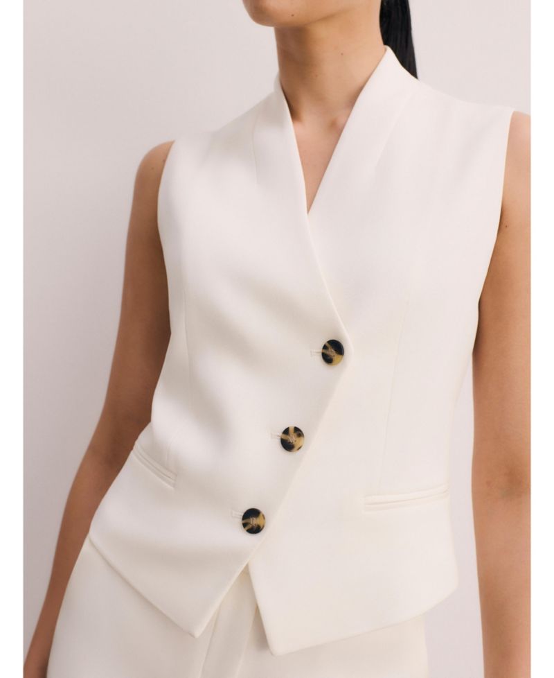 Women's Draped V-Neck Tailored Waistcoat