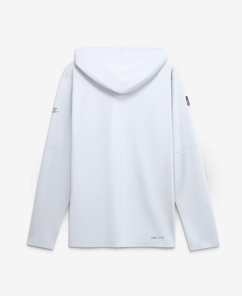 Men's White Tampa Bay Buccaneers Sideline Alternate Lightweight Long Sleeve Hooded Dri-FIT T-Shirt