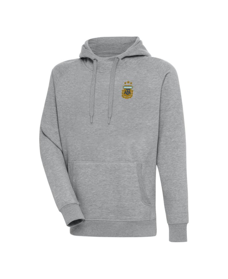 Men's Heather Gray Argentina National Team Victory Pullover Hoodie
