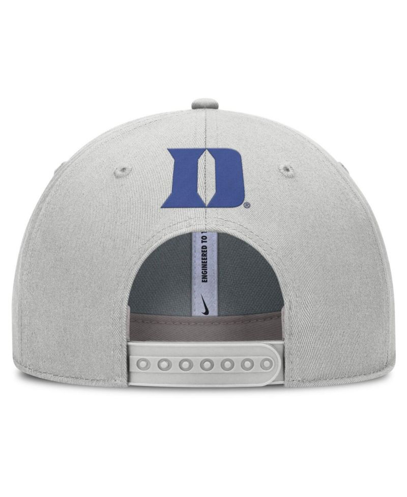 Men's Gray Duke Blue Devils 2025 Sideline Dust Pinched Rise Adjustable Hat