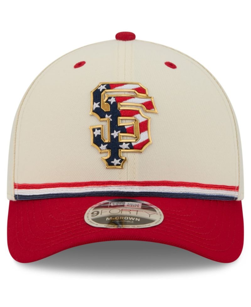 Big Boys and Girls Cream/Red San Francisco Giants USA 250 9FORTY M-Crown Adjustable Hat