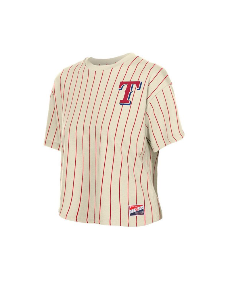 Women's Cream Texas Rangers Throwback Boxy T-Shirt