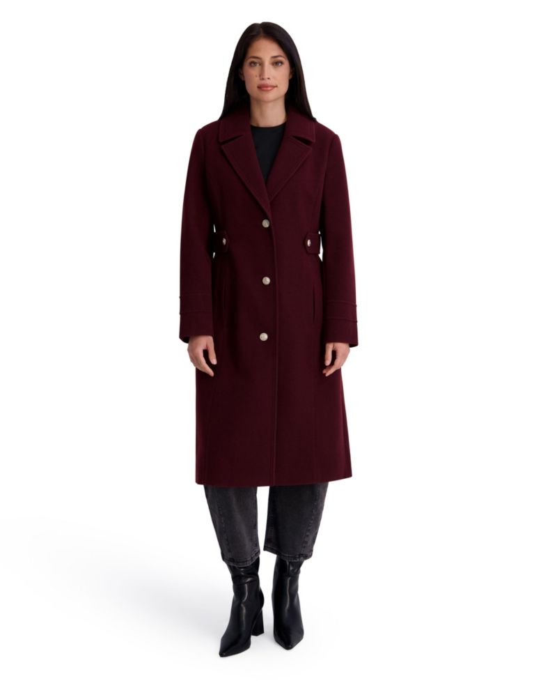 Women's Faux Wool Walker With Button Front