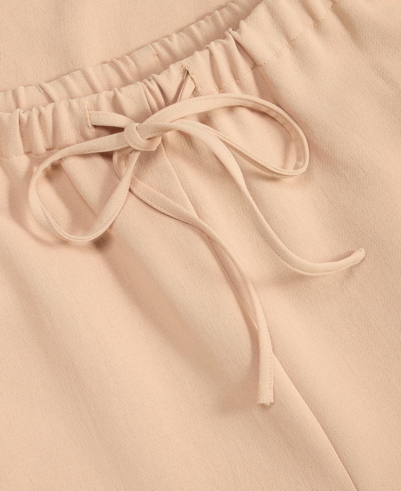 Women's High-Rise Pull On Crepe Wide-Leg Pants