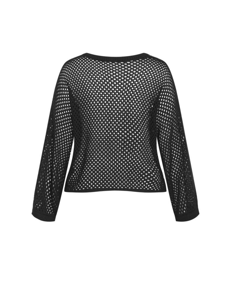 Women's Crochet Knit Long Sleeve Top