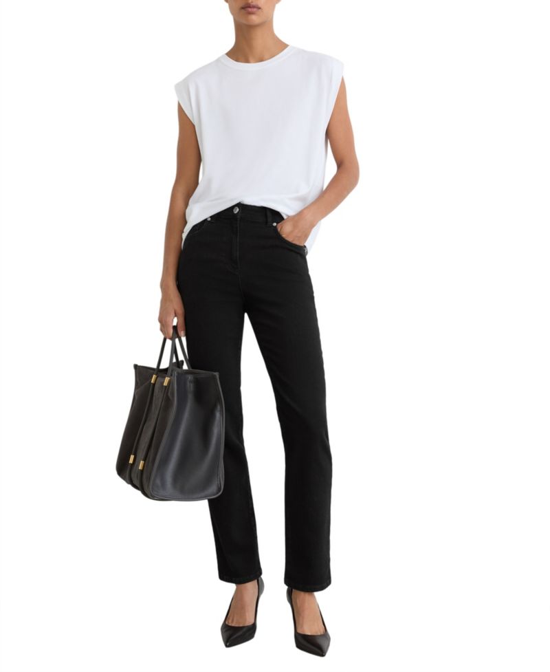 Women's Isabel Mid-Rise Slim-Leg Cotton-Blend Jeans