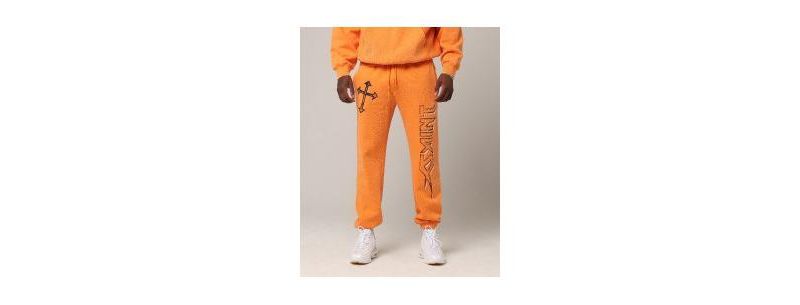 Men's SSIX Sweat Pants- Orange, XL