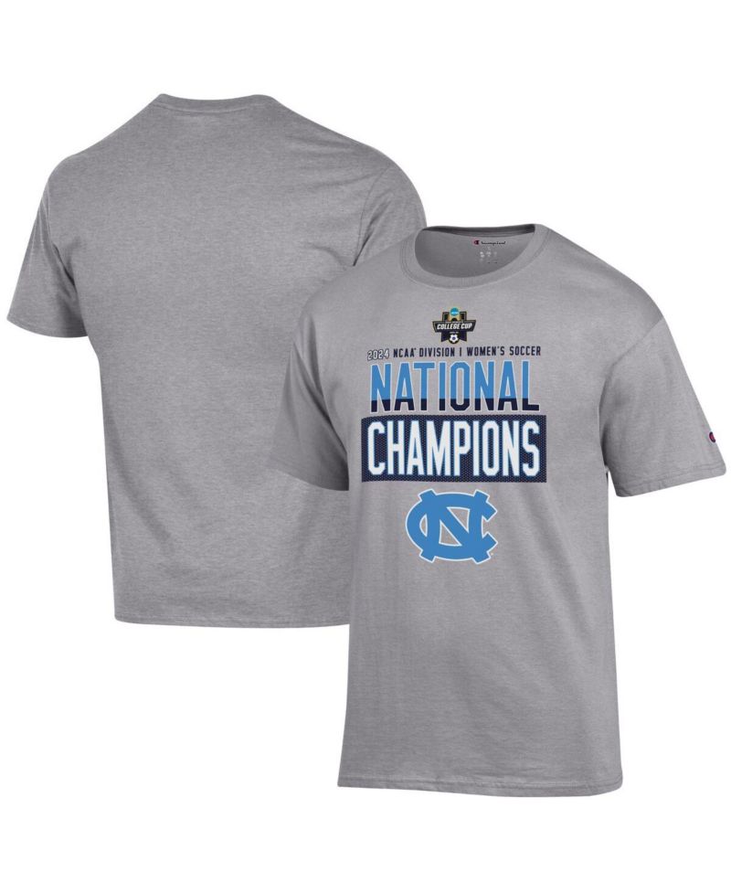 Men's Gray North Carolina Tar Heels 2024 NCAA Women's Soccer National Champions Locker Room T-Shirt