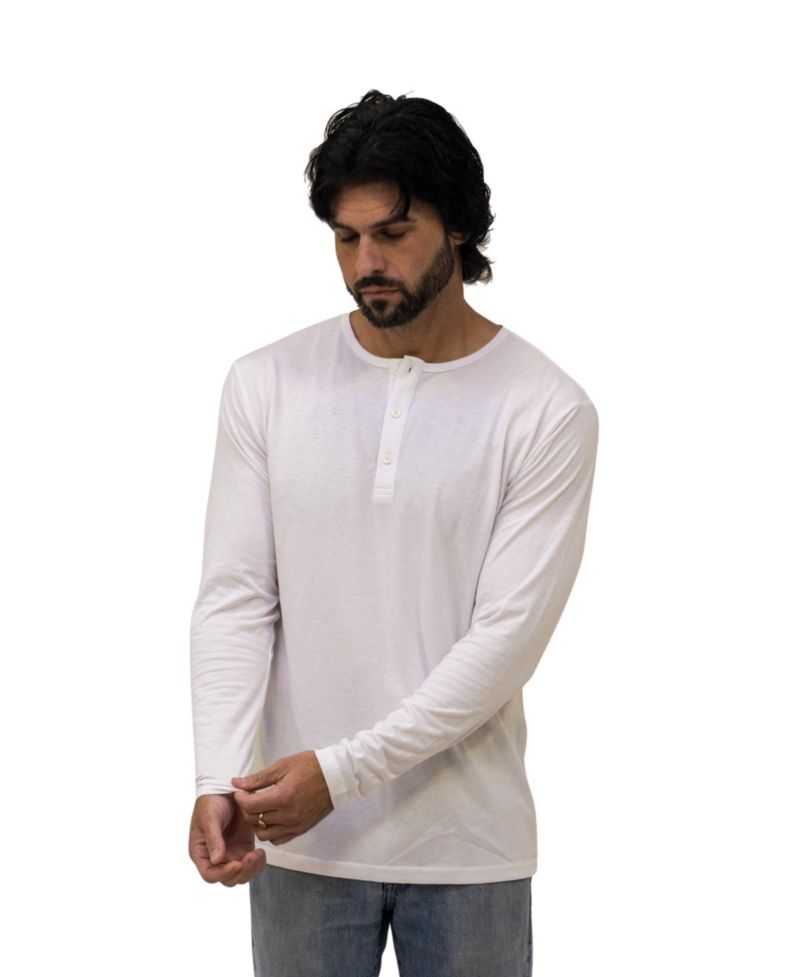 Men's Standard Long Sleeve Henley, 6-Pack