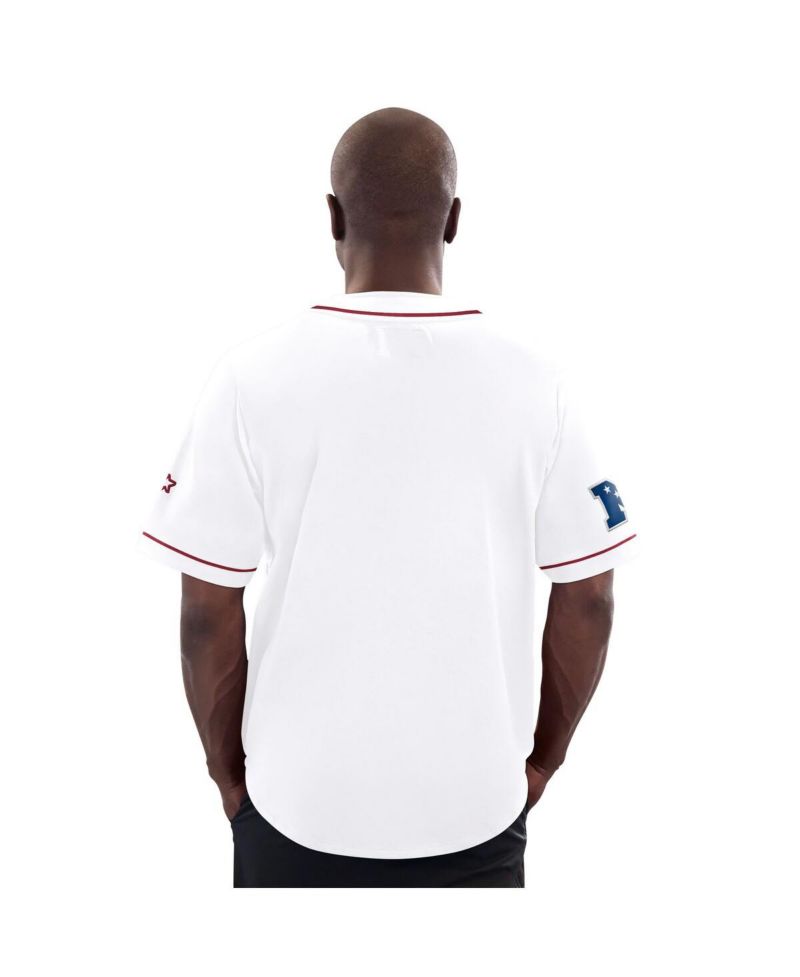 Men's White Arizona Cardinals Relay Full-Button Baseball Jersey