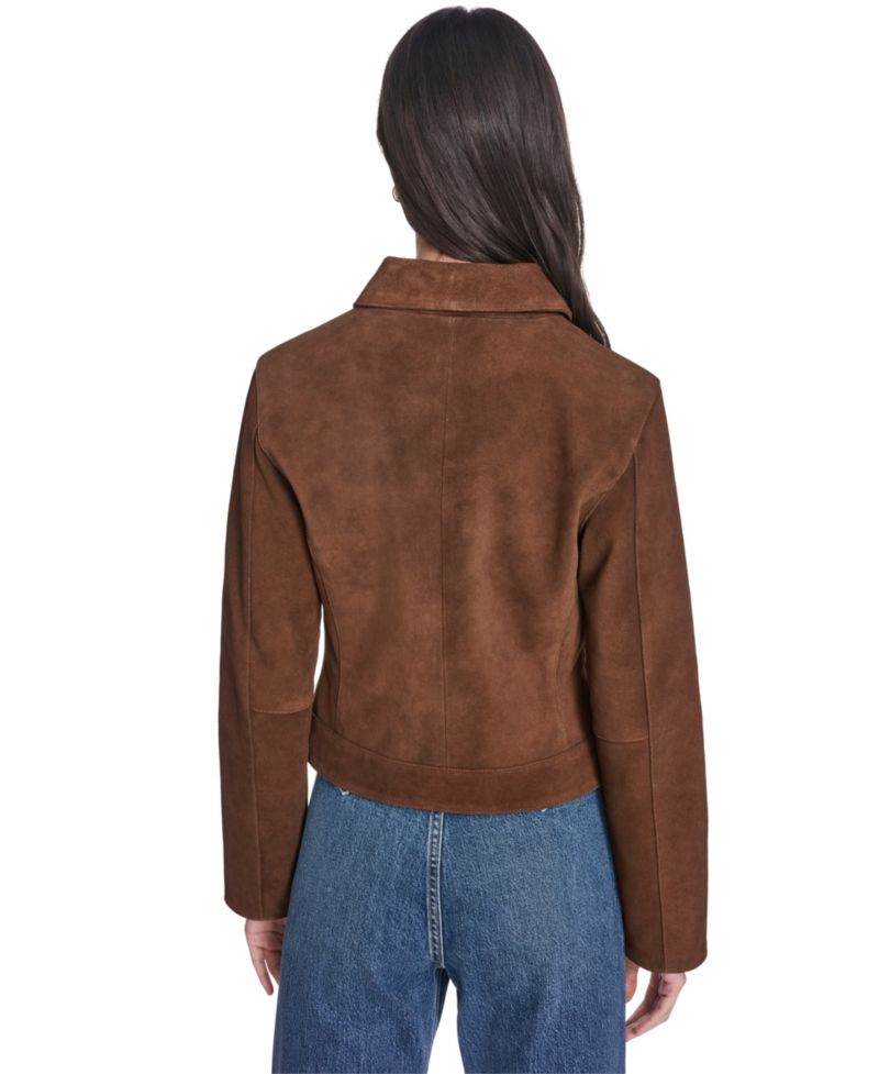 Women's Real Suede Laydown Collar Jacket
