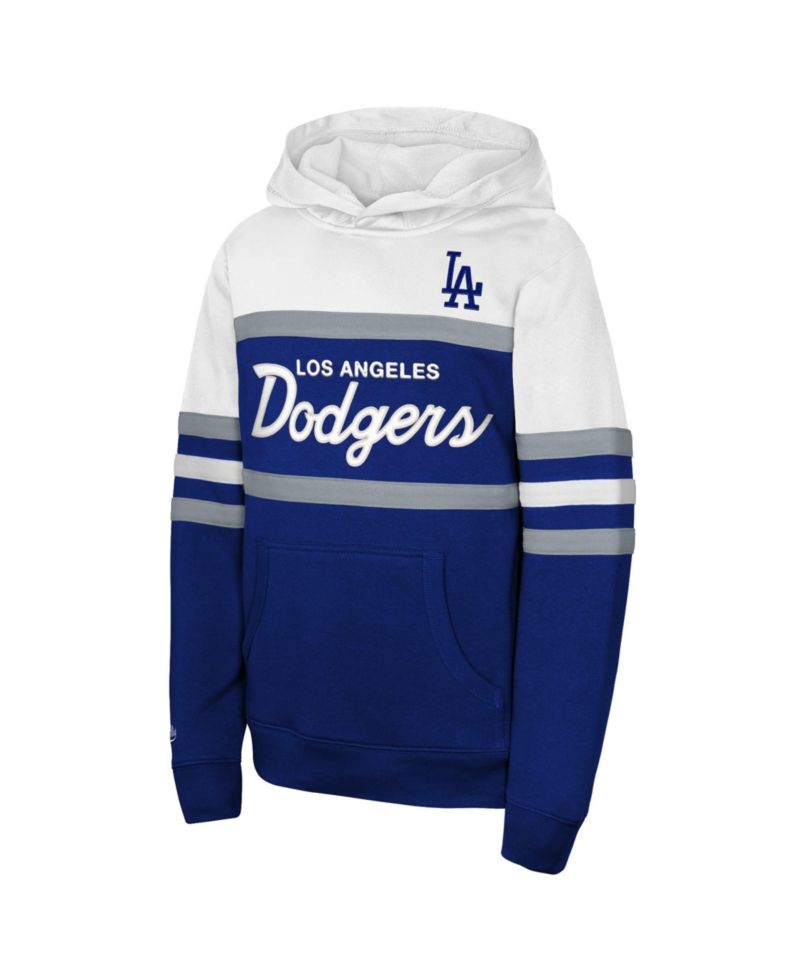 Big Boys and Girls Royal Los Angeles Dodgers Head Coach Hoodie