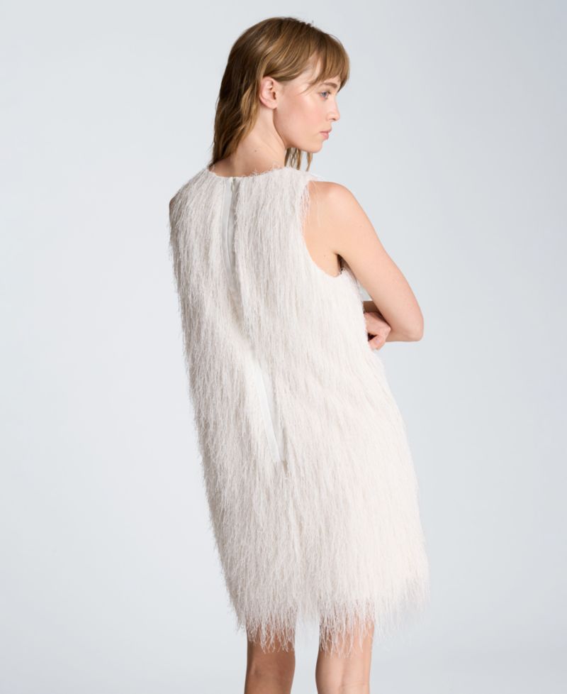 Women's Sleeveless Fringed Knit Mini Dress