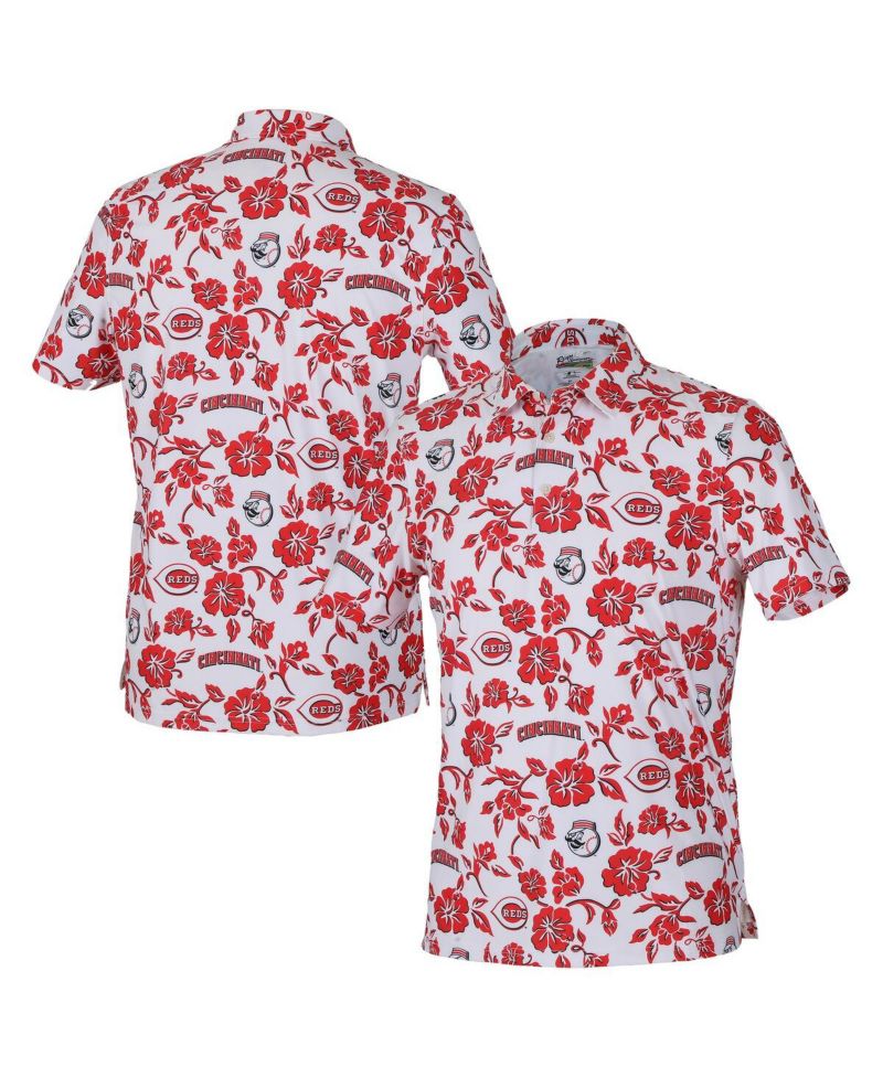 Men's White Cincinnati Reds Pua Performance Polo Shirt