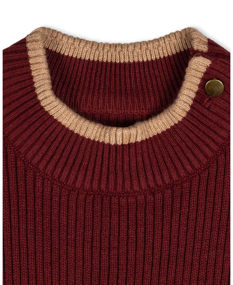 Little and Big Girls (6 - 12) Organic Mock Neck Flounce Hem Sweater Dress