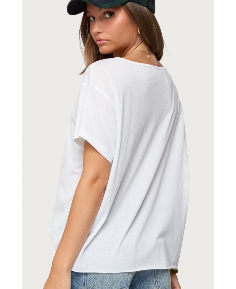 Womens Sonora Oversized V Neck T Shirt