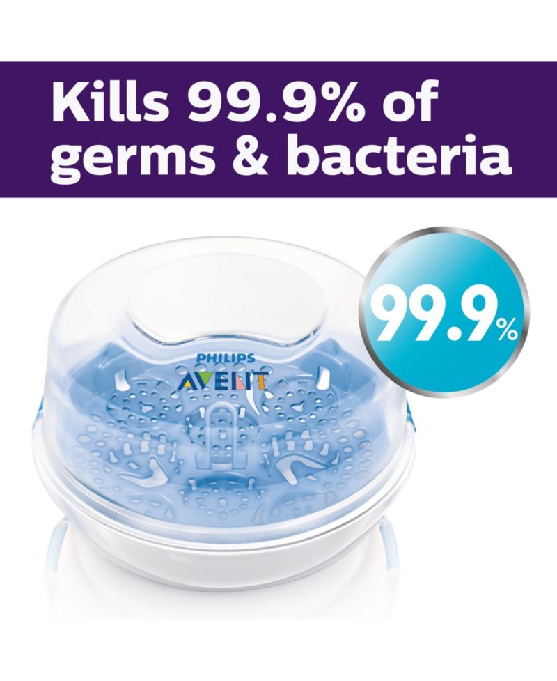 Microwave Steam Sterilizer for Baby Bottles, Pacifiers, Cups and More