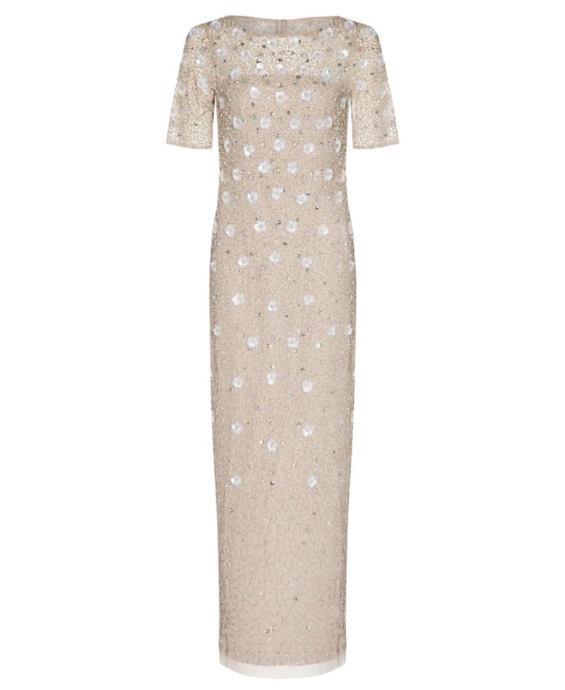 Women's Embellished Floral Sheath Dress