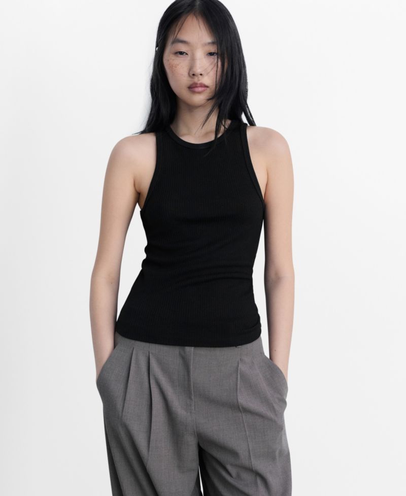Women's Fine Ribbed Knit Top