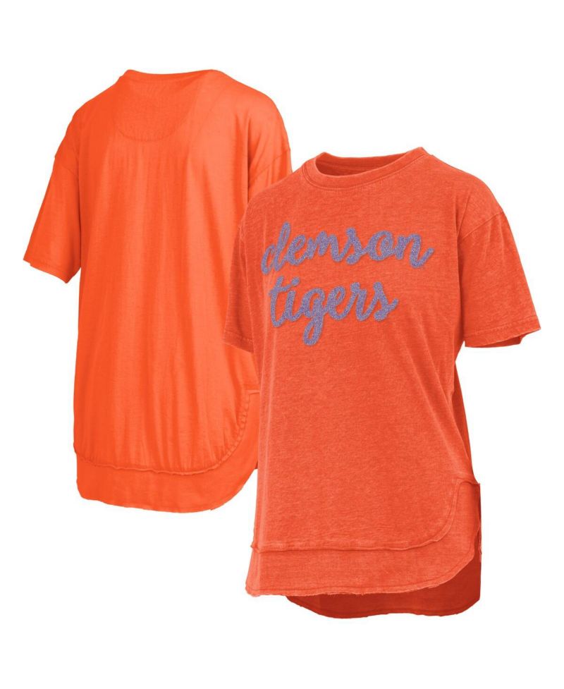 Women's Orange Clemson Tigers Poncho T-Shirt