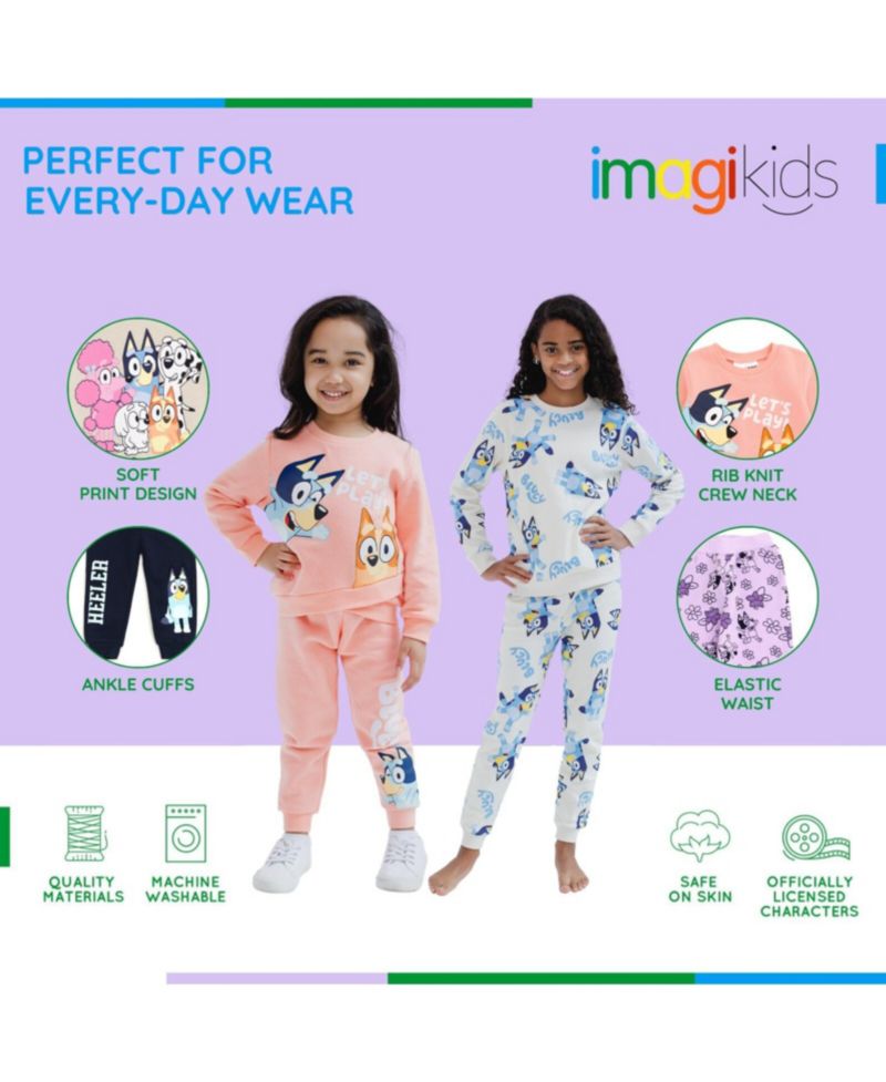 Girls' 2-Piece Fleece Sweatshirt and Pants Set