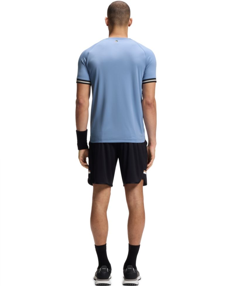 Men's Active Tennis-Ball Embossing Slim-Fit T-Shirt