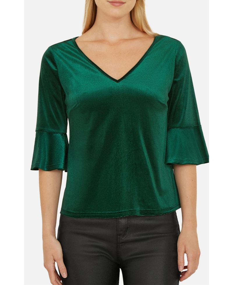 Women's Fluted Sleeve Relaxed Fit Top