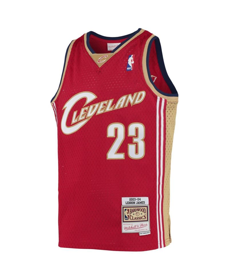 Big Boys and Girls LeBron James Wine Cleveland Cavaliers 2003-04 Hardwood Classics Swingman Jersey