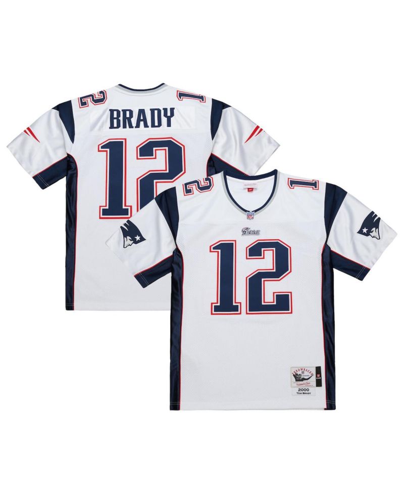 Men's Tom Brady White New England Patriots 2000 Authentic Jersey