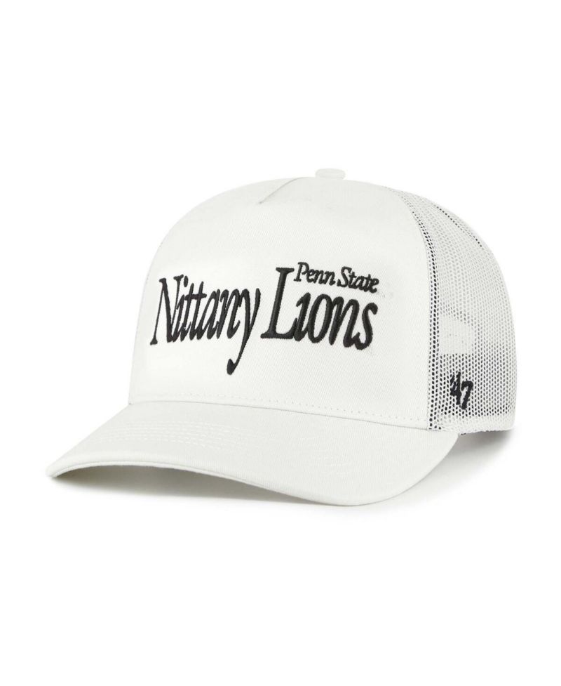 Men's and Women's Cream Penn State Nittany Lions Foundation Script Adjustable Trucker Hat