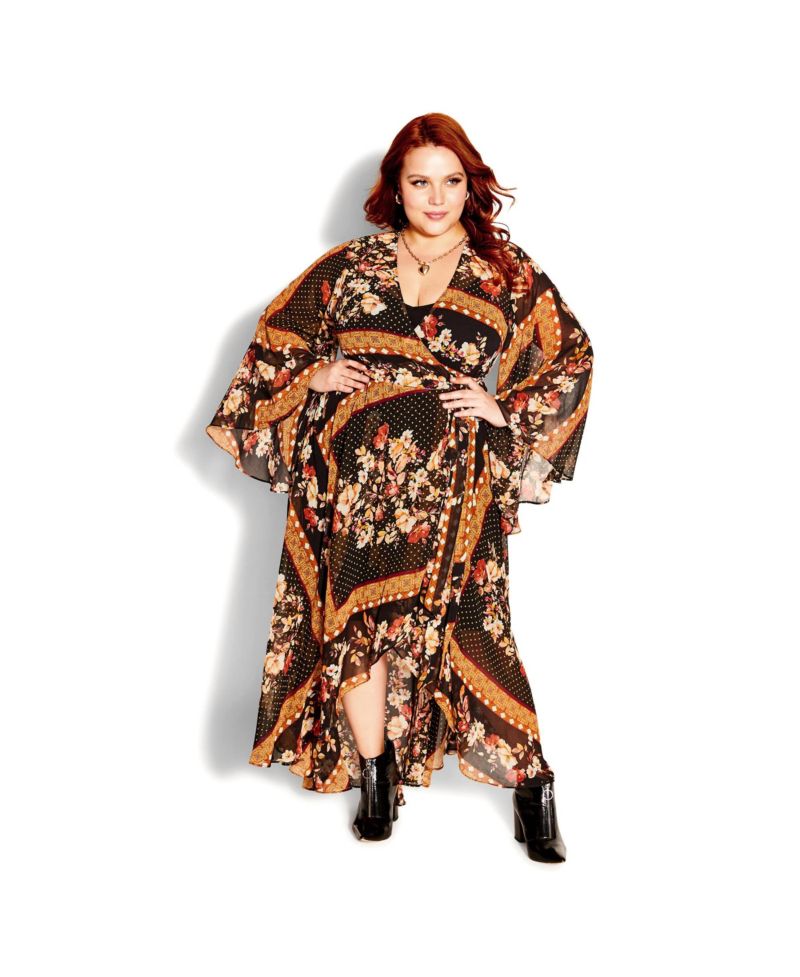 Women's Falling Floral Maxi Dress
