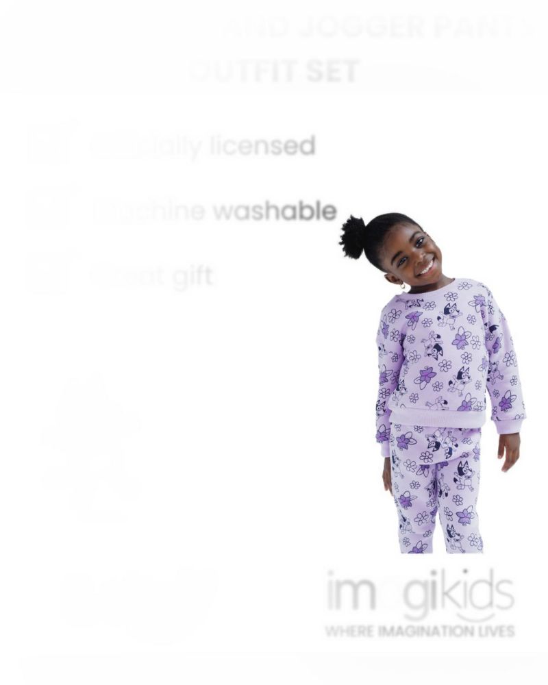 Girls' 2-Piece Fleece Sweatshirt and Pants Set