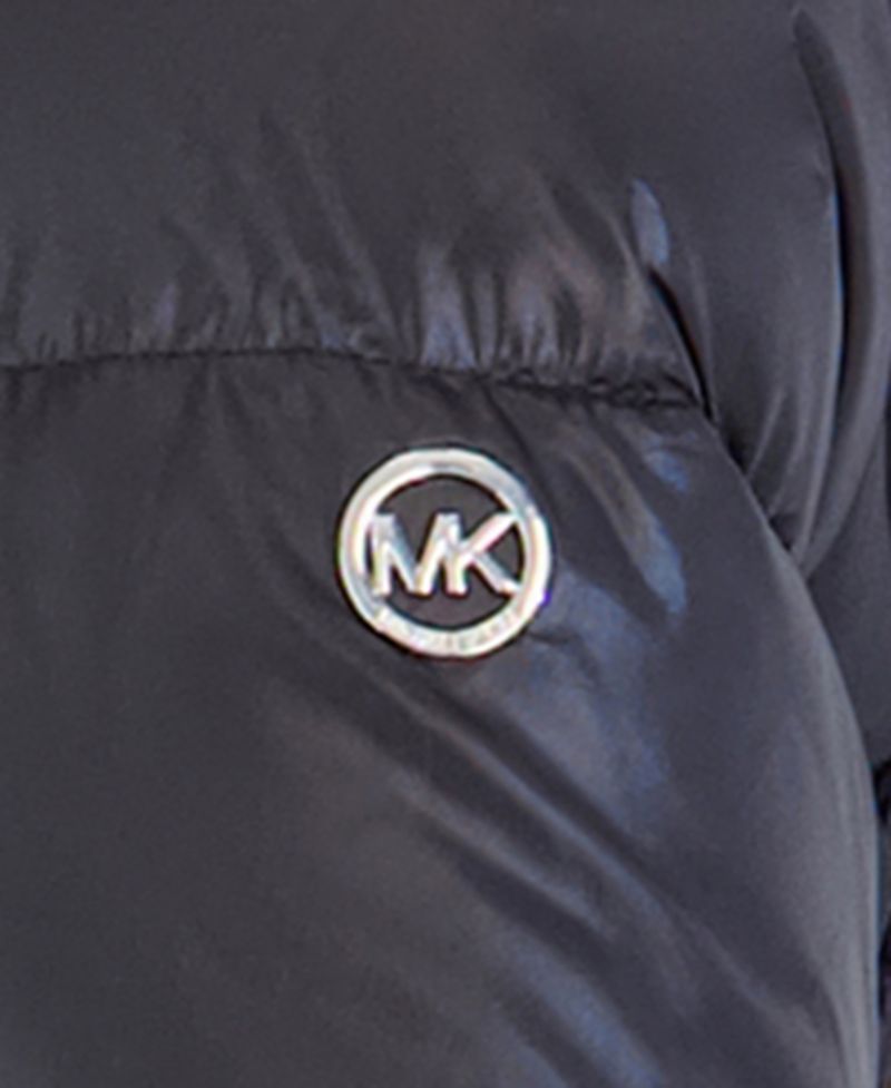 Girls' 5-16 Belted Stadium Length MK Logo Long-Sleeve Jacket