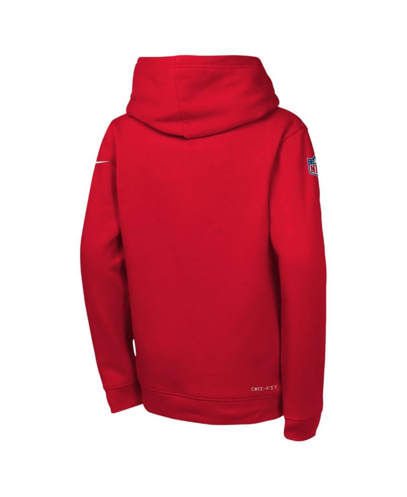 Big Boys and Girls Red Kansas City Chiefs Sideline Dri-FIT Hoodie