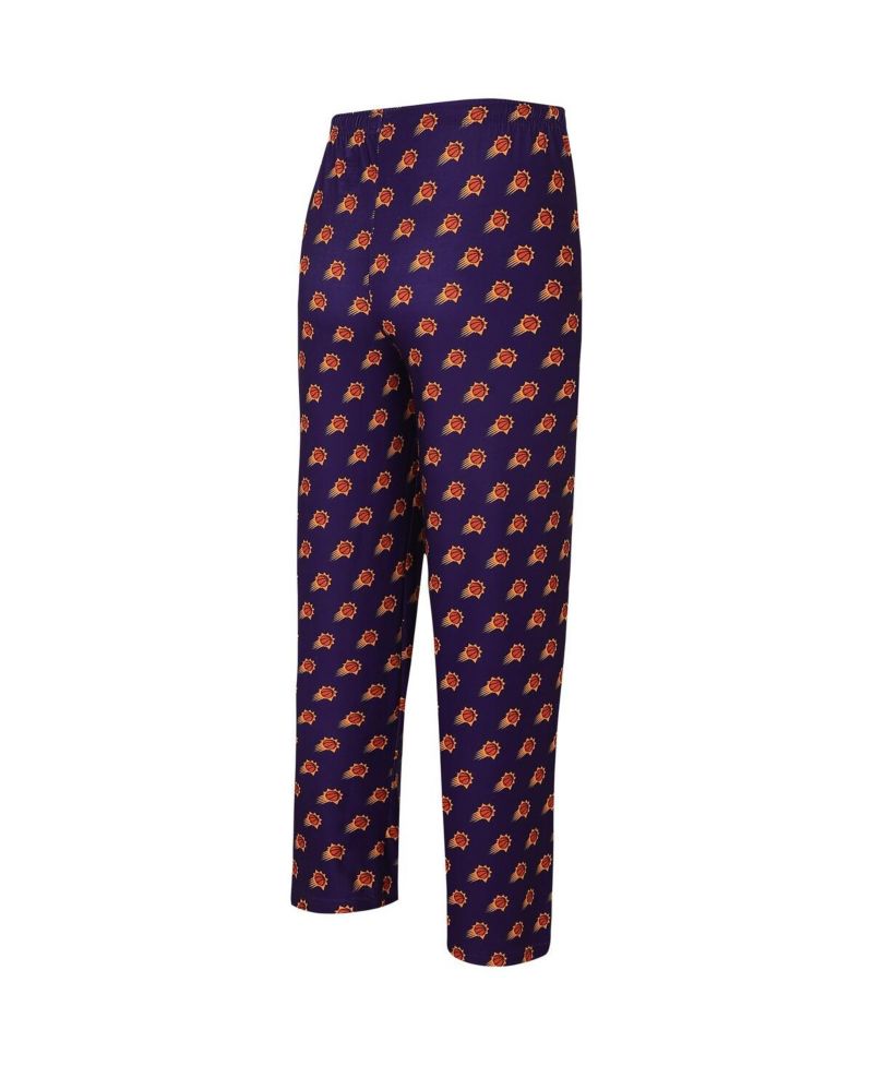 Men's Purple Phoenix Suns Allover Logo Print Gauge Sleep Pants