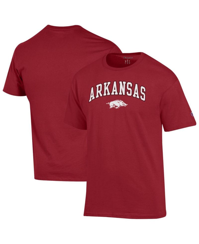 Men's Cardinal Arkansas Razorbacks Arch Over Logo T-Shirt