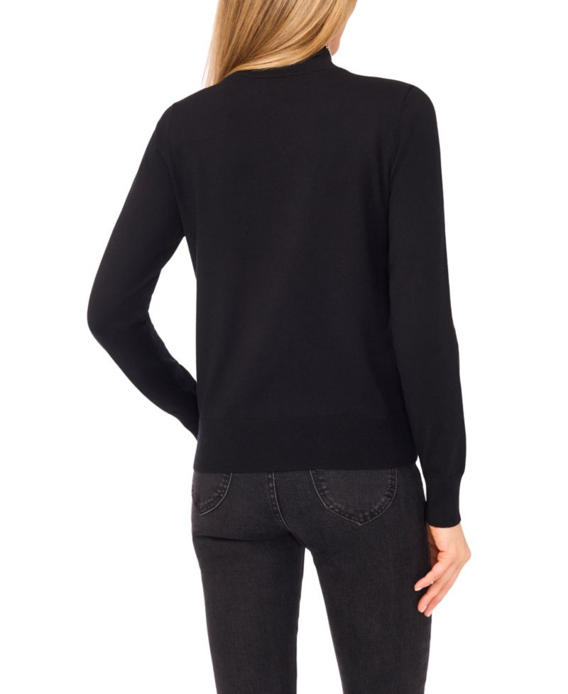 Women's Scarf Tie Neck Sweater