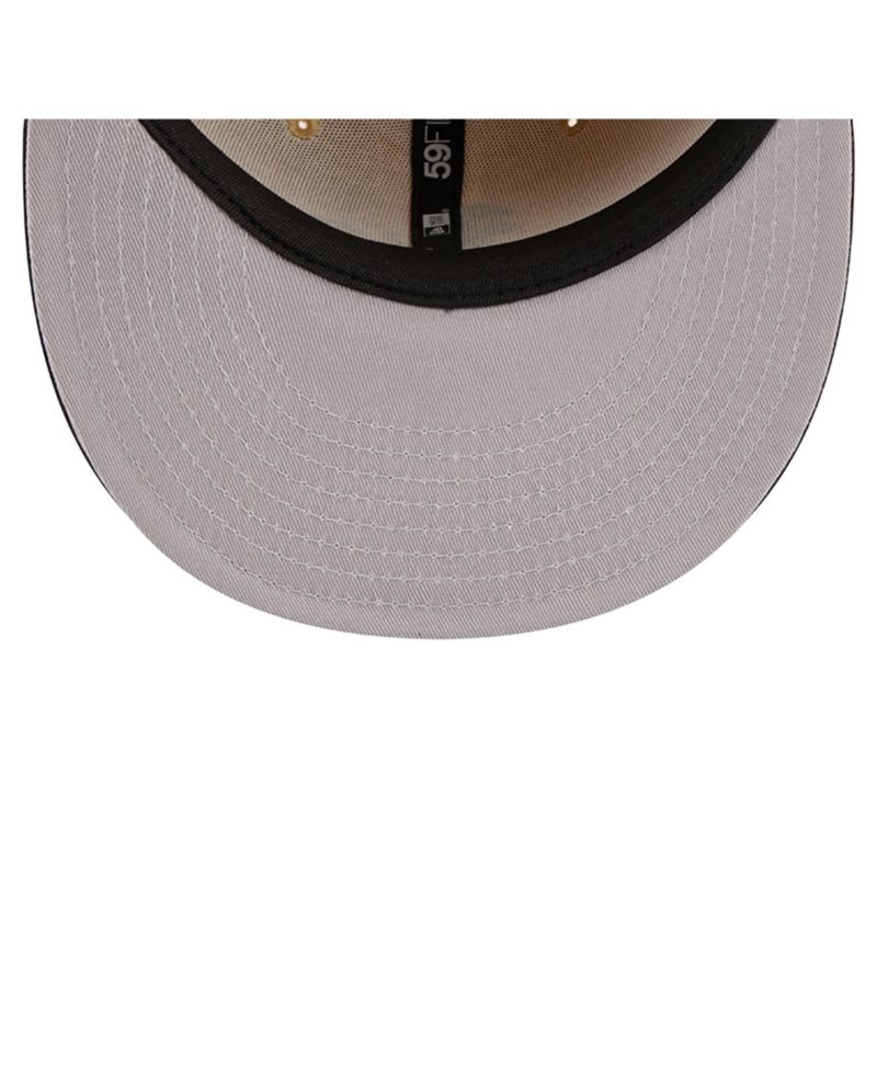 Men's Light Beige Arizona Diamondbacks Two-Tone Embroidered Visor 59FIFTY Fitted Hat