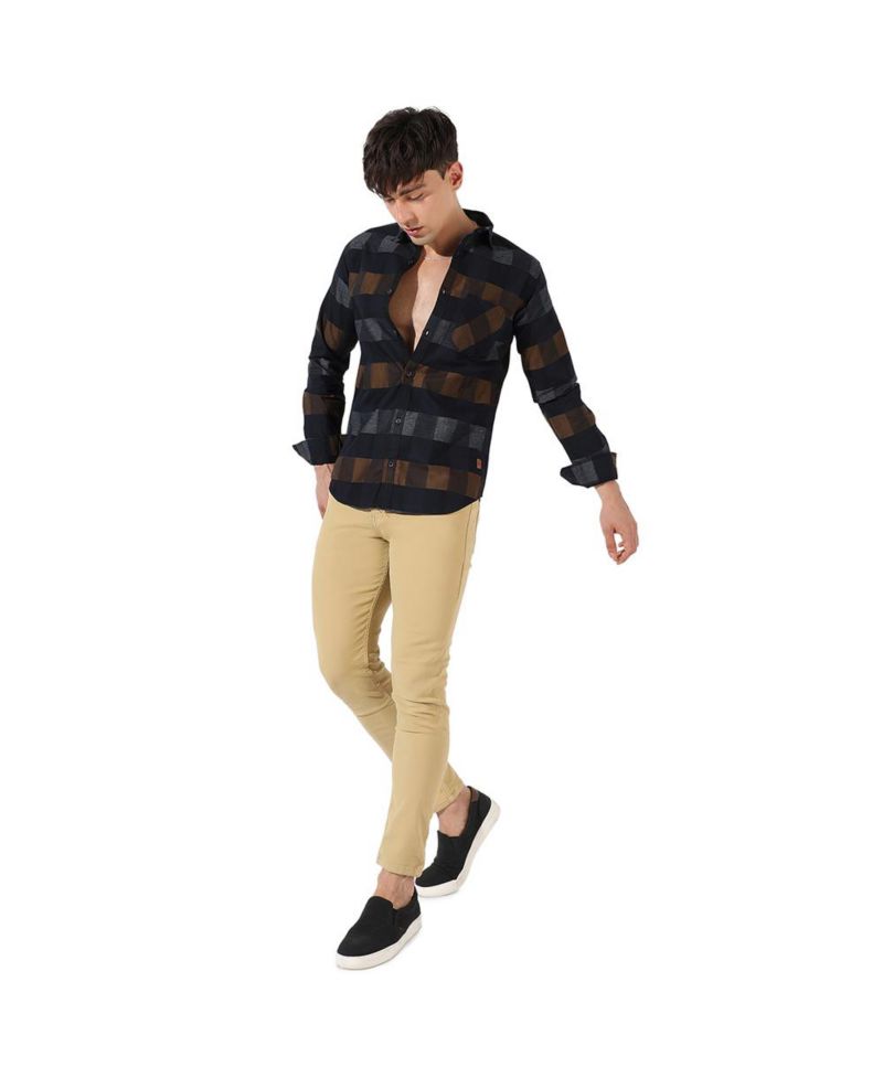 Men's Men Full Sleeve Checkered Casual Shirt