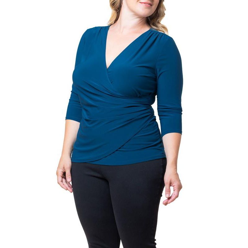 Plus Size Femme Fatale Faux Wrap Top