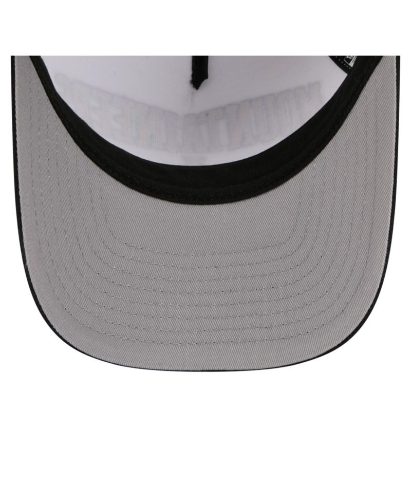 Men's White/Black Appalachian State Mountaineers Arch Two-Tone Rope 9FORTY A-Frame M-Crown Adjustable Hat
