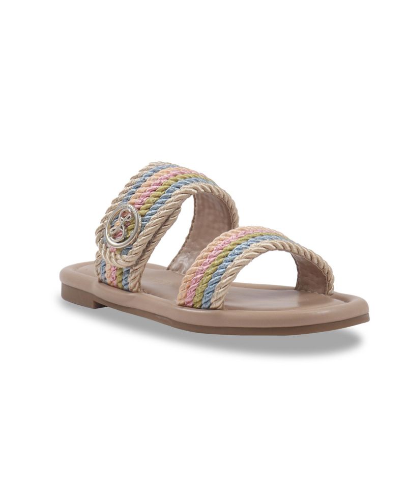 Little and Big Girls Belle Cord Slide Sandals