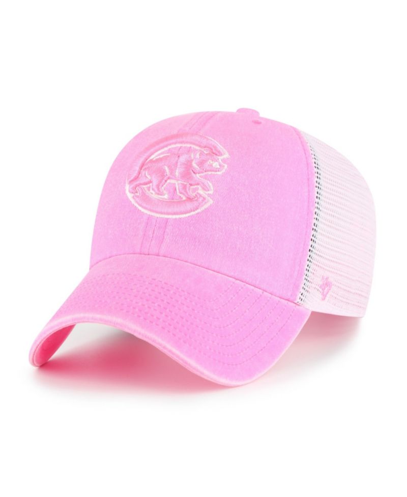 Women's Pink Chicago Cubs Summer Fun Trucker Clean Up Adjustable Hat