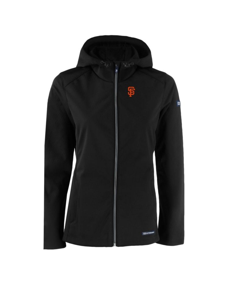 Cutter Buck Women's Black San Francisco Giants Evoke Eco Softshell Full-Zip Jacket