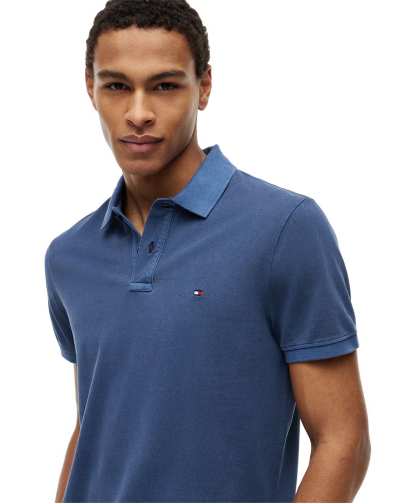 Men's Short-Sleeve Garment-Dyed Polo Shirt