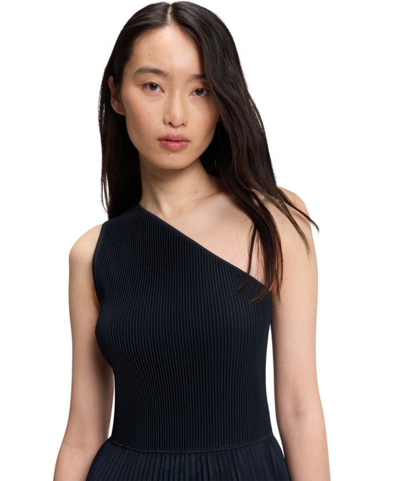 BOSS by Women's Skirt Rib-Knit One-Shoulder Dress