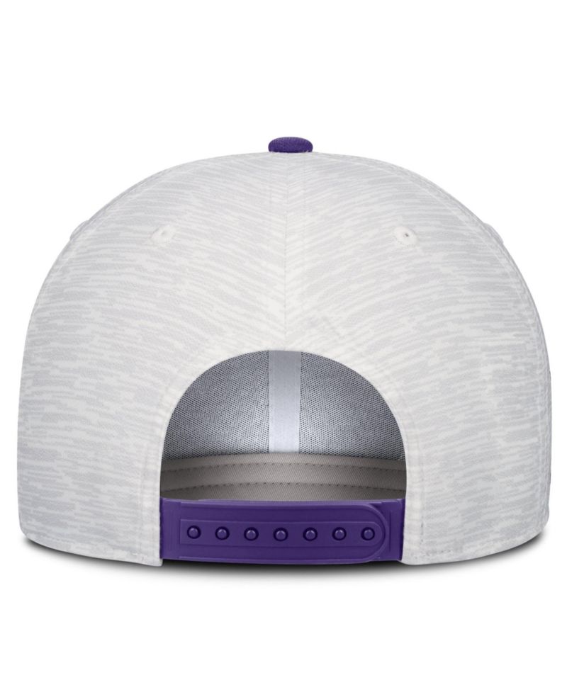 Men's and Women's White/Purple LSU Tigers Primetime Rise Adjustable Hat